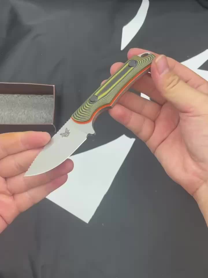 Premium S90V Stainless Steel 1pc Fixed Blade Knife - Lightweight, Durable G10 Handle, Kydex Sheath for Camping & Outdoor Survival | Men's Gift, Camping Accessories