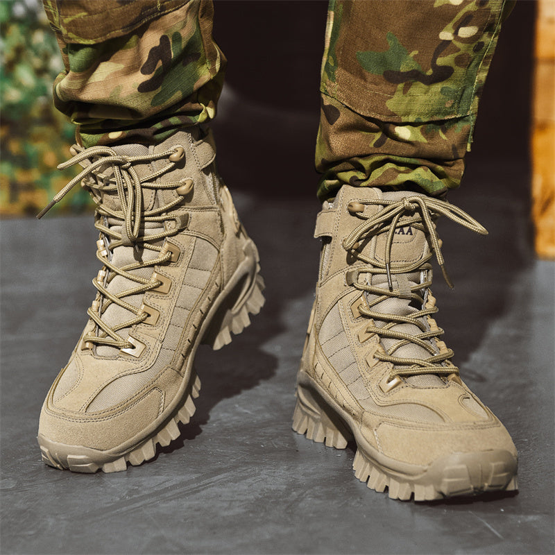Men's Tactical Footwear for Hiking - Anti-Slip, Breathable, Sturdy Sole for Outdoor Adventures
