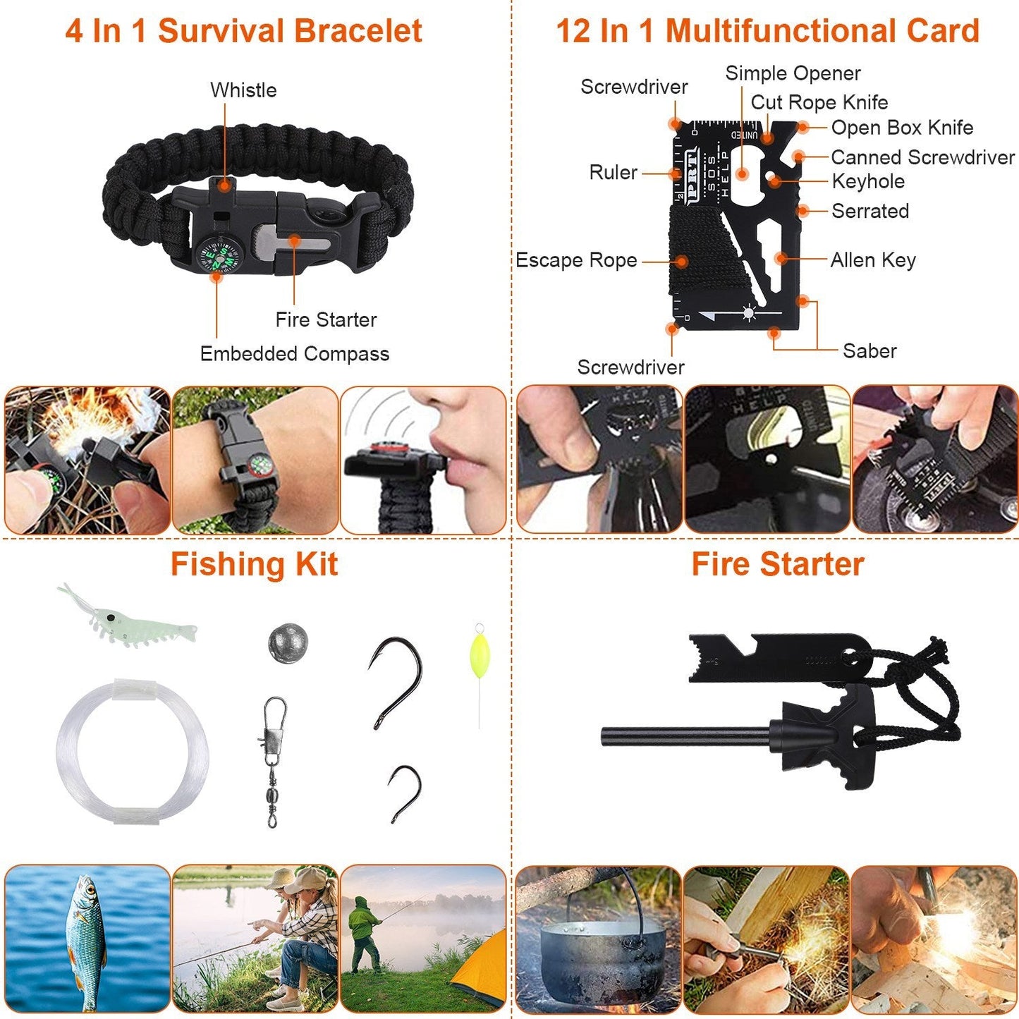 125Pcs Survival Kits Professional Emergency Survival Gear Tactical First Aid Kit Supplies For Outdoor Adventure Camping Hiking Hunting - Tactinest.com