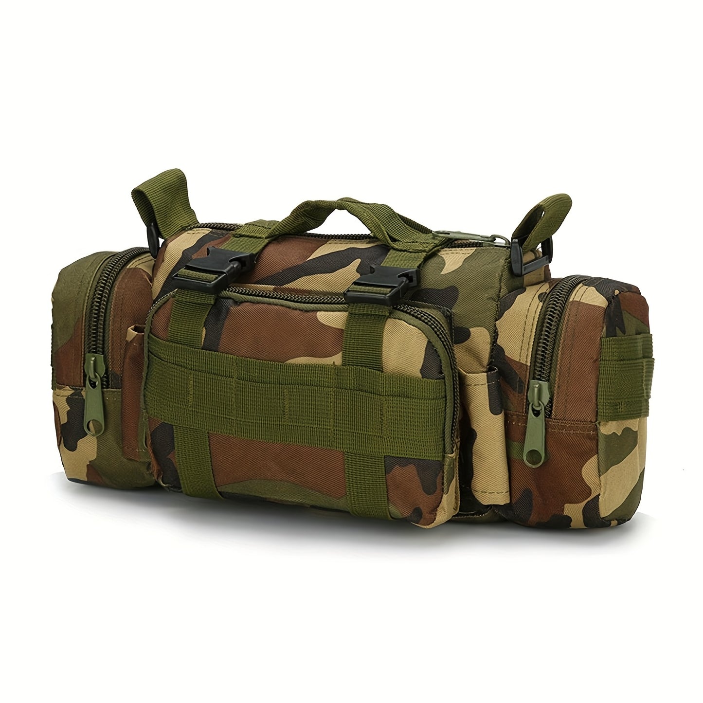 Tactical Multi-Tool Waist Pack - Black, Zippered, Durable Polyamide Fabric, Ideal for Cycling, Hiking, and Outdoor Activities, Outdoor Gear | Zippered Waist Pack | Adjustable Strap, Utility Waist Pack