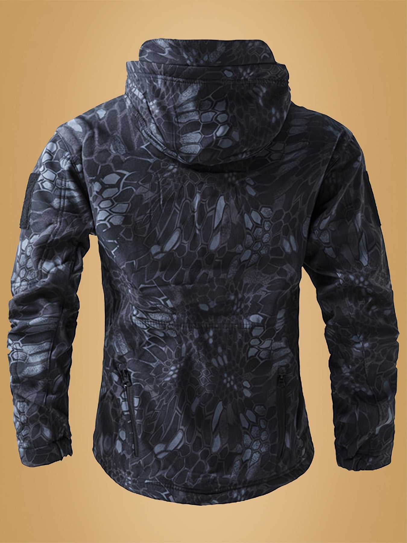 Men's Tactical Camouflage Jacket - Autumn and Winter Medium-Long Jacket with Hat and Zipper Closure, Jacket