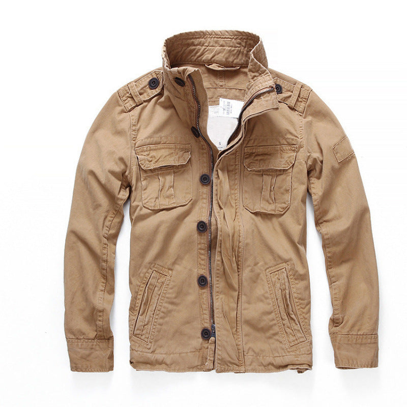 Men's Jacket Autumn Military Workwear Outdoor Mountaineering Denim Coat