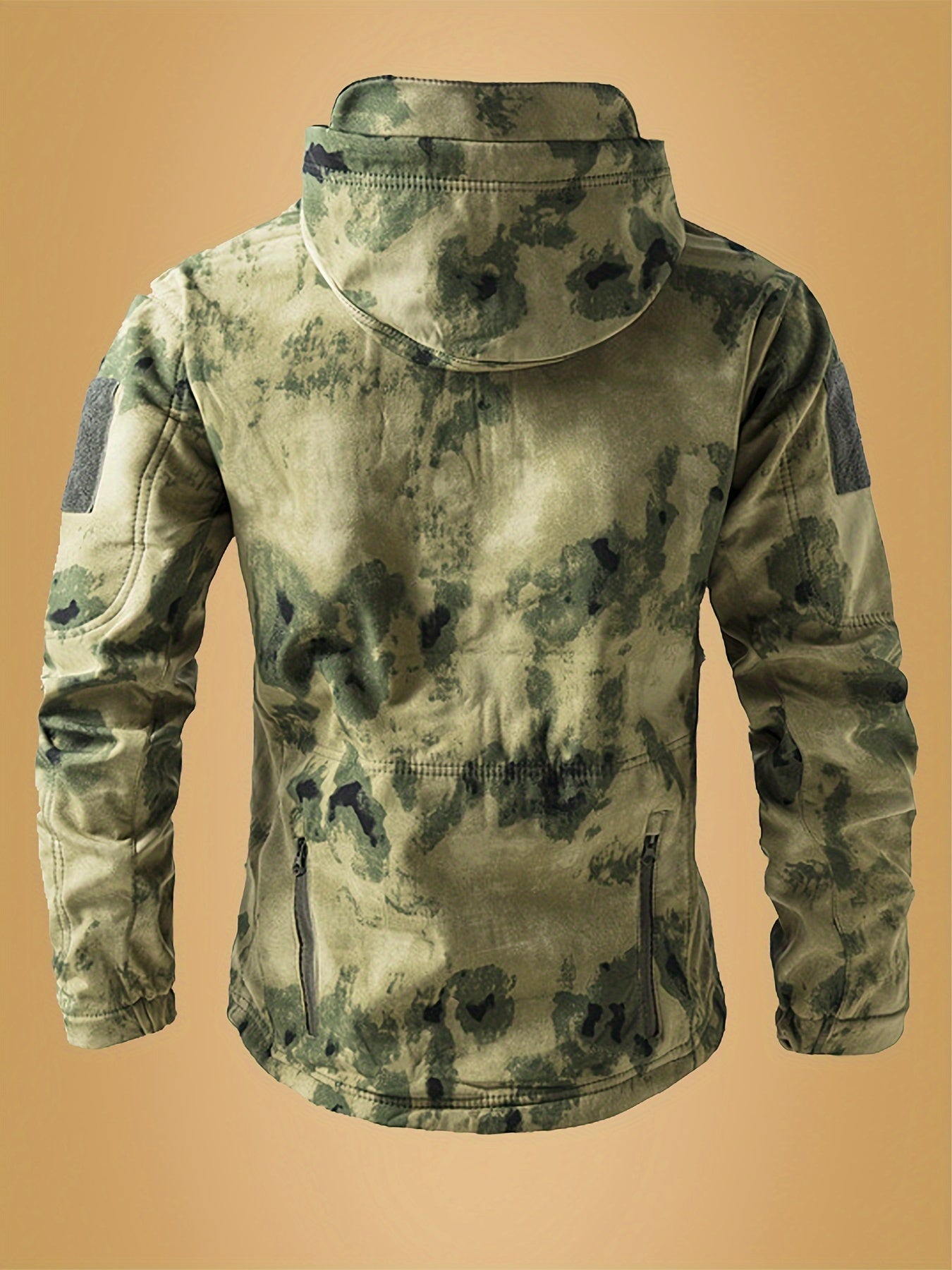 Men's Tactical Camouflage Jacket - Autumn and Winter Medium-Long Jacket with Hat and Zipper Closure, Jacket