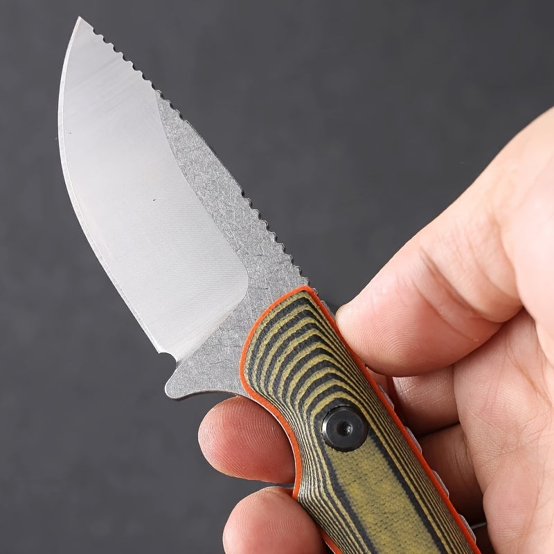 Premium S90V Stainless Steel 1pc Fixed Blade Knife - Lightweight, Durable G10 Handle, Kydex Sheath for Camping & Outdoor Survival | Men's Gift, Camping Accessories