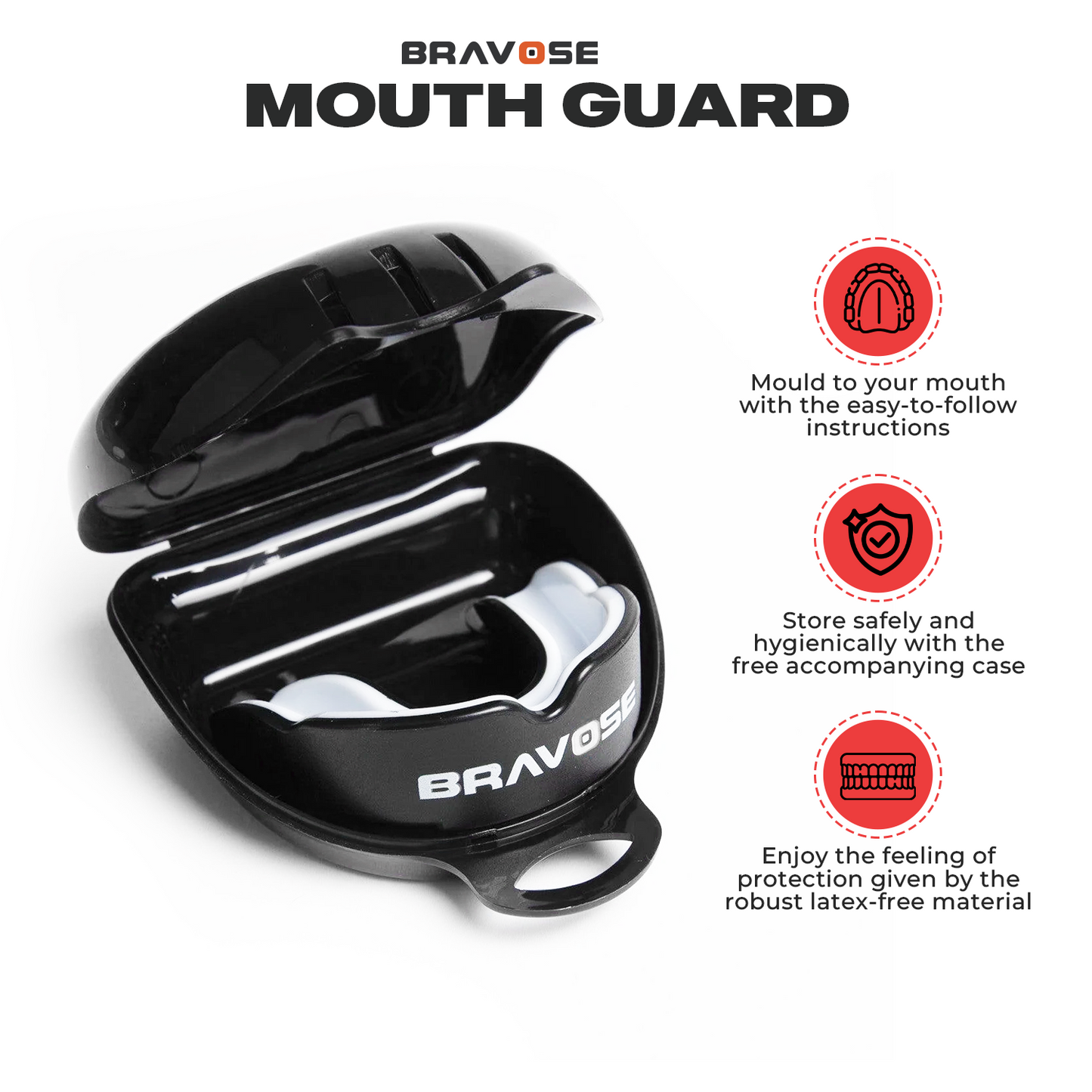 Bravose Black Mouth guard Gum shield