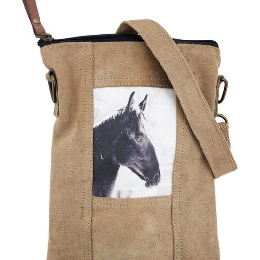 TD Horse Recycled Tent Small Crossbody Arm Bag