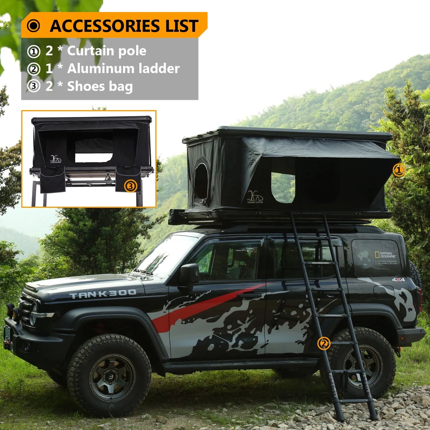 210*130*110CM Camping Automatic Pop up Suv Lightweight Hard Shell Aluminium Roof Top Tent