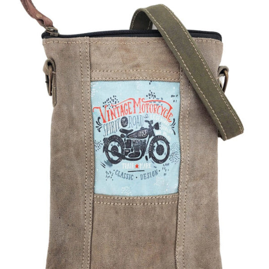 TD Vintage Small Crossbody Motorcycle Tent Recycled Outdoor Bag