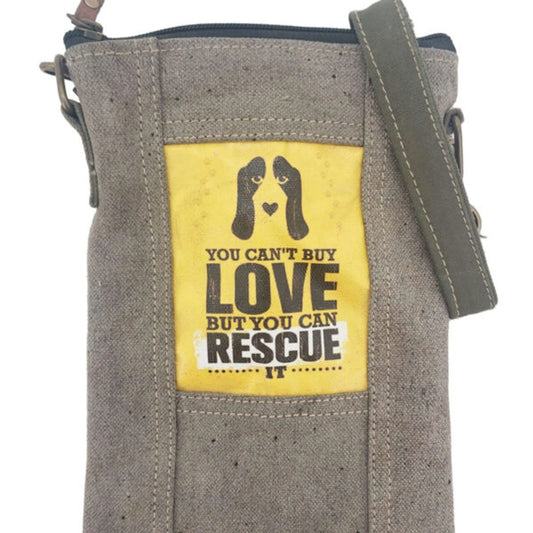 TD Small Crossbody Recycled Tent Love Rescue Equipment Bag