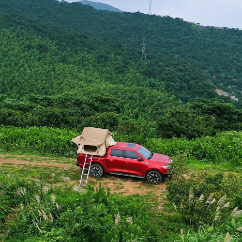 280TC 2000 Waterproof Lattice Cloth Rooftop Tent Camping Essentials for Mobile Home FCJ for 2-3 People