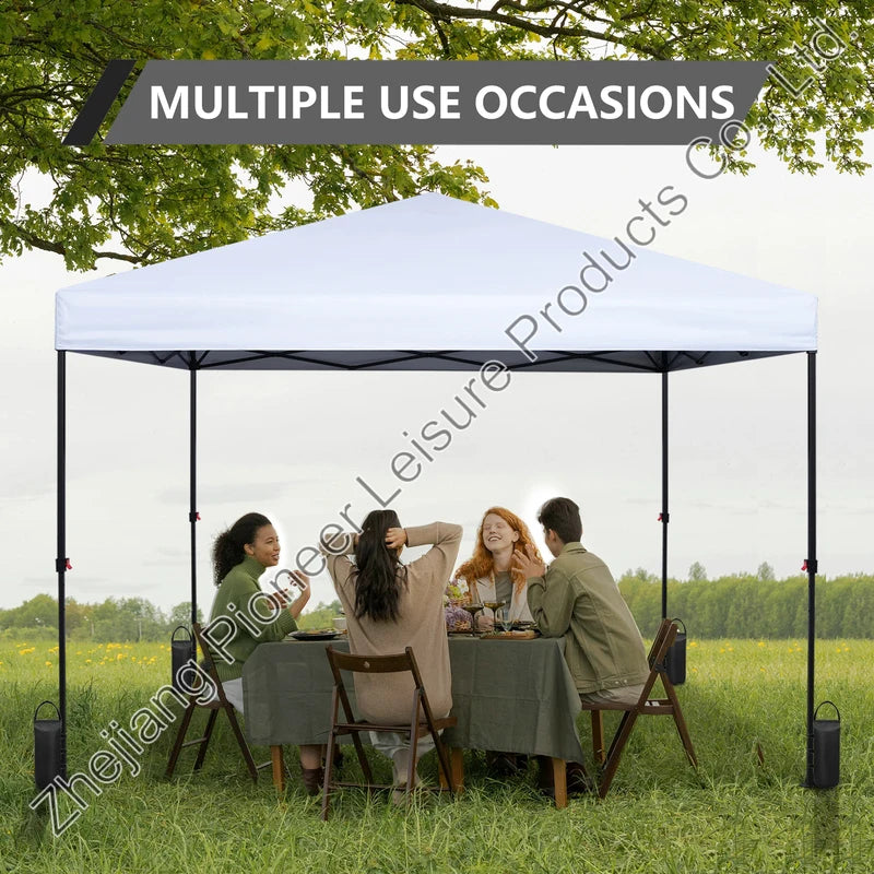 USA Stock Available 1 Person Set up 10x10 ft White Color Pop up Tent With Wheel Bag and Sandbags for Party Outdoor Event