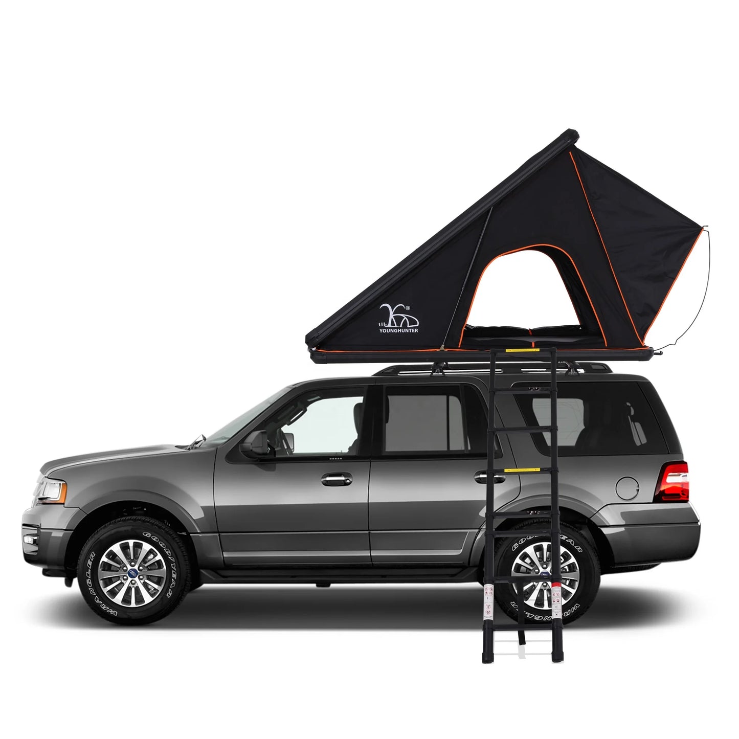Hot Selling Triangle Aluminum Hard Shell Off Road Suv Cars Pop up Outdoor Roof Top Tent With Annex
