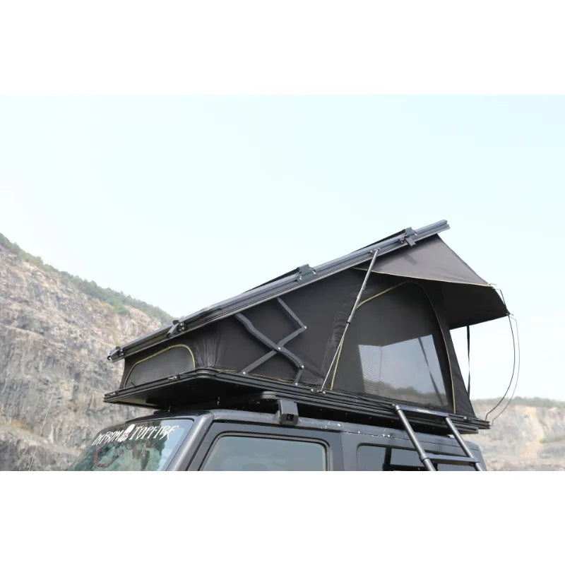 Hard Shell Rooftop Tent-Honeycomb Aluminum,Hydraulic Support,Three Second Speed Open,Roof Rack,High Sunscreen&Water Resistance