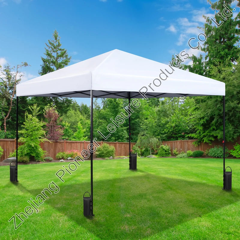 USA Stock Available 1 Person Set up 10x10 ft White Color Pop up Tent With Wheel Bag and Sandbags for Party Outdoor Event