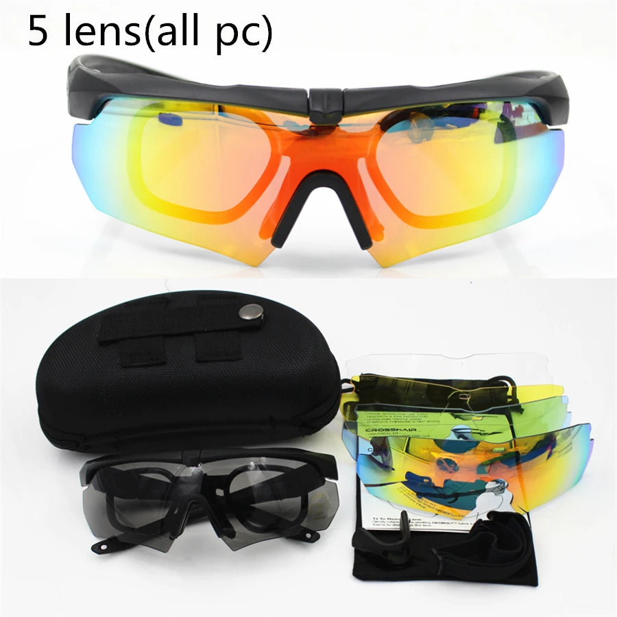 Polarized TR90 military goggles 3/5 Lens Ballistic Military Sport Men Sunglasses Army Bullet-proof Eyewear shooting