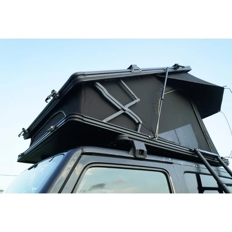 Hard Shell Rooftop Tent-Honeycomb Aluminum,Hydraulic Support,Three Second Speed Open,Roof Rack,High Sunscreen&Water Resistance