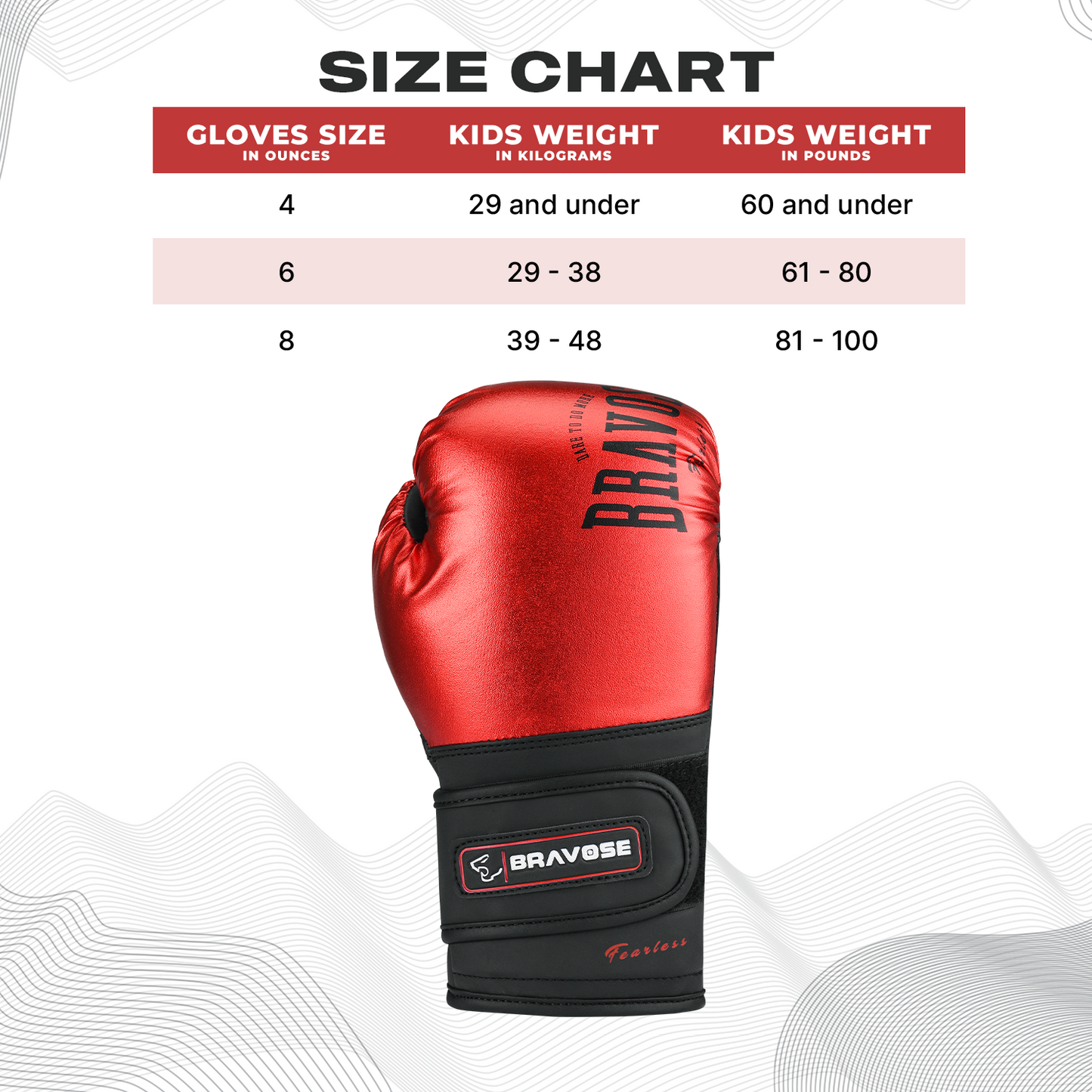 Fearless Red Junior Gloves