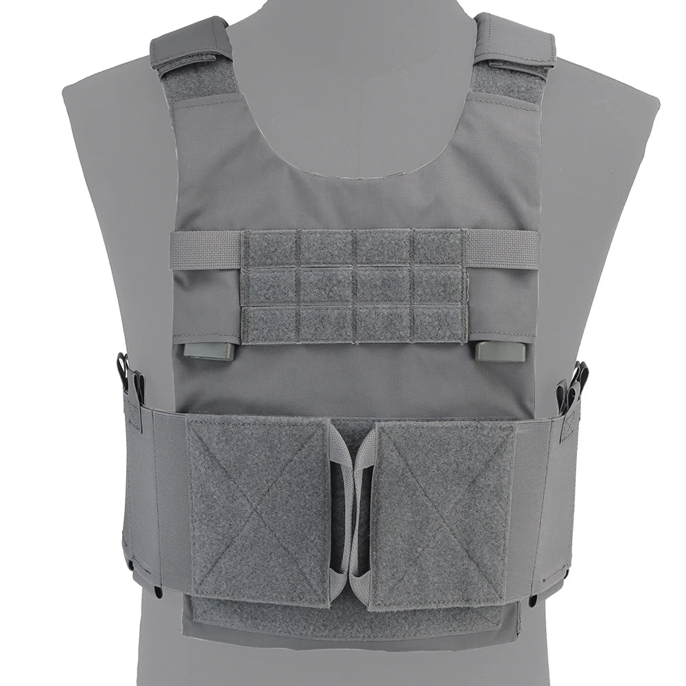 LV119 Tactical Vest Spiritus System Plate Carrier Vest Zip-on Expansion Assault Back Panel Storage Bag Airsoft Hunting Vest Gear