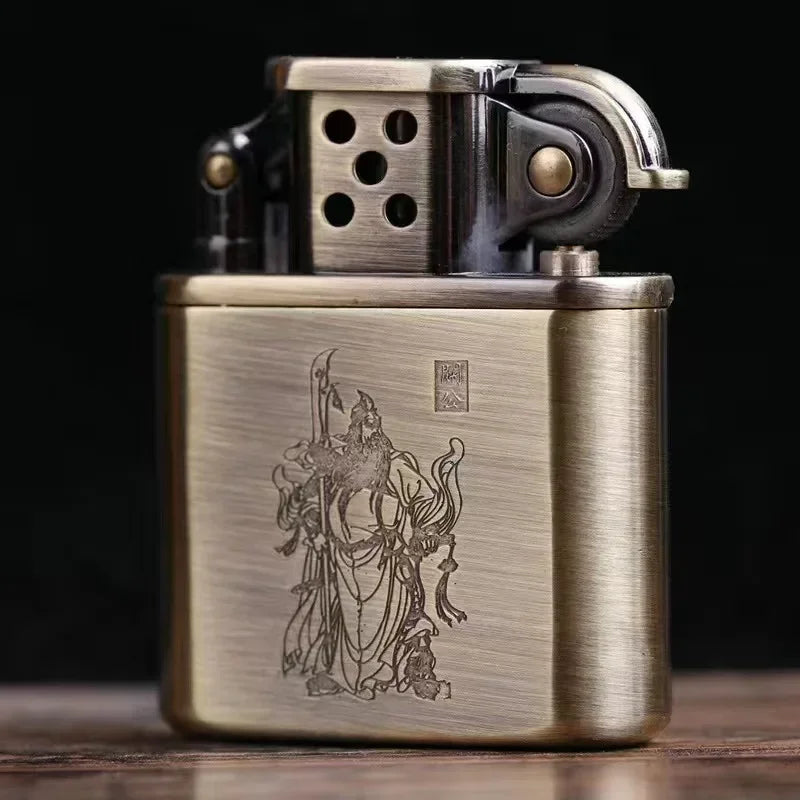 ZORRO Vintage Metal Constantine Kerosene Lighter Flint Copper Oil Gasoline Cigarette Lighter Antique Series Lighter