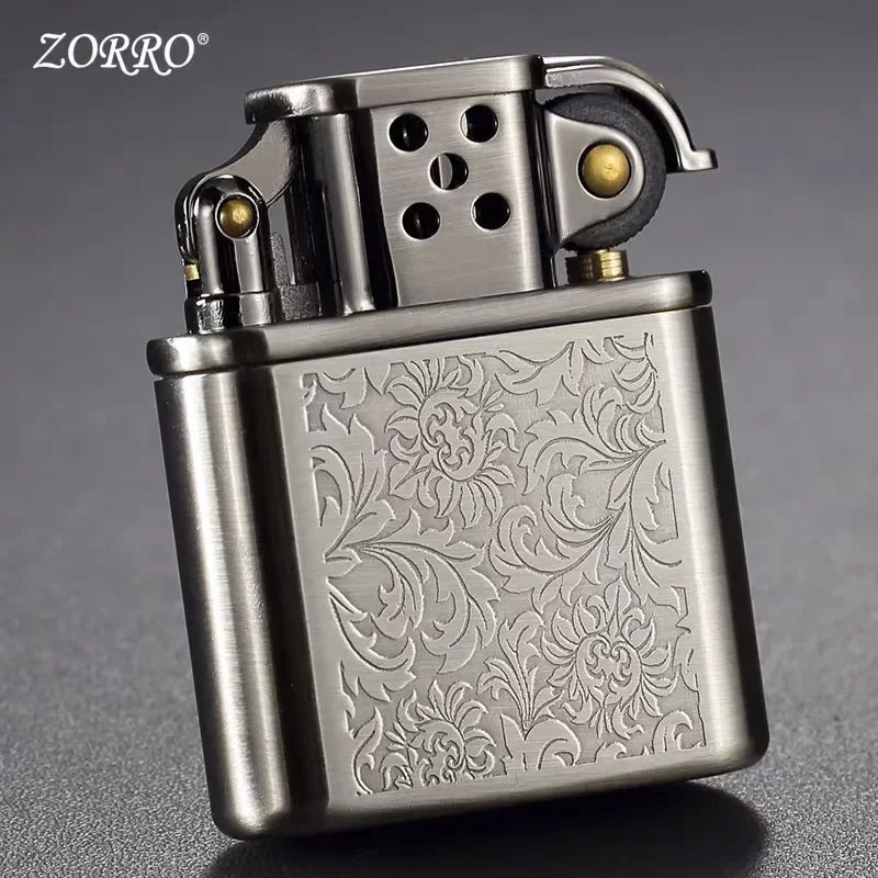 ZORRO Vintage Metal Constantine Kerosene Lighter Flint Copper Oil Gasoline Cigarette Lighter Antique Series Lighter