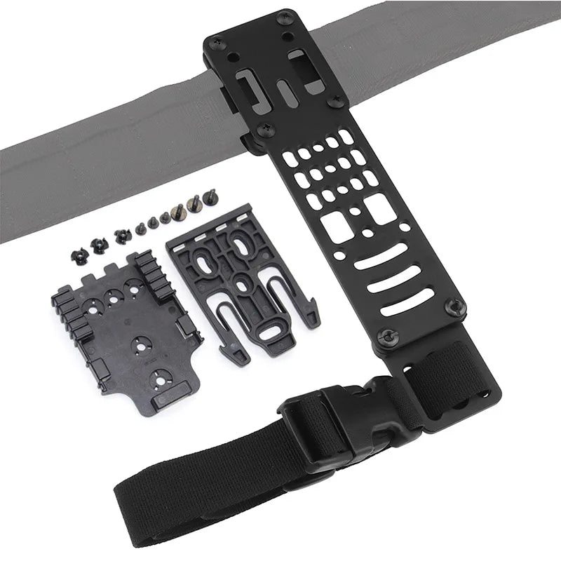 Drop Leg Holster Adapter Duty Belt Accessories Adjustable Modular Holster Adapter Thigh Strap Compatible Safariland QLS Kit