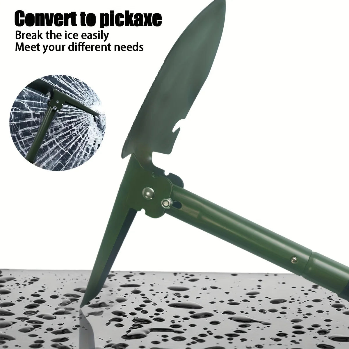 1PC Engineer Shovel Military Shovel Outdoor Multifunctional Folding Military Shovel Vehicle Camping Fishing Shovel Pickaxe