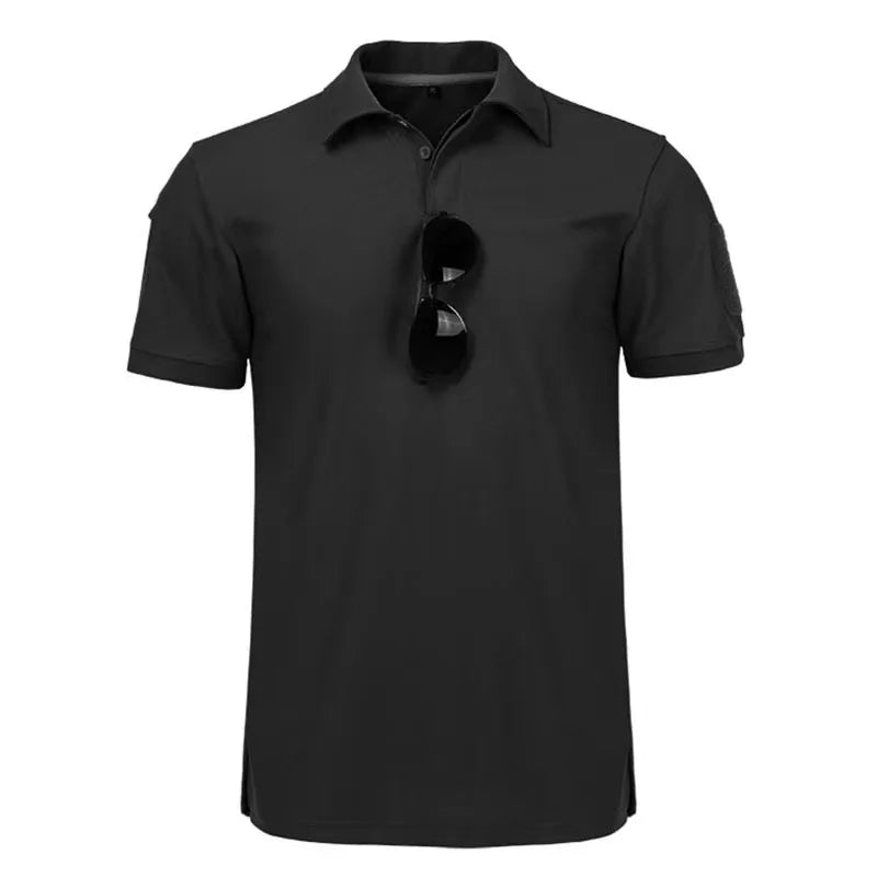 Men's Summer Quick Dry Pullerover O-Neck Lapel Tees Breathable Camping Trekking Hiking Climbing Quick Dry Sports M-4XL T-Shirt