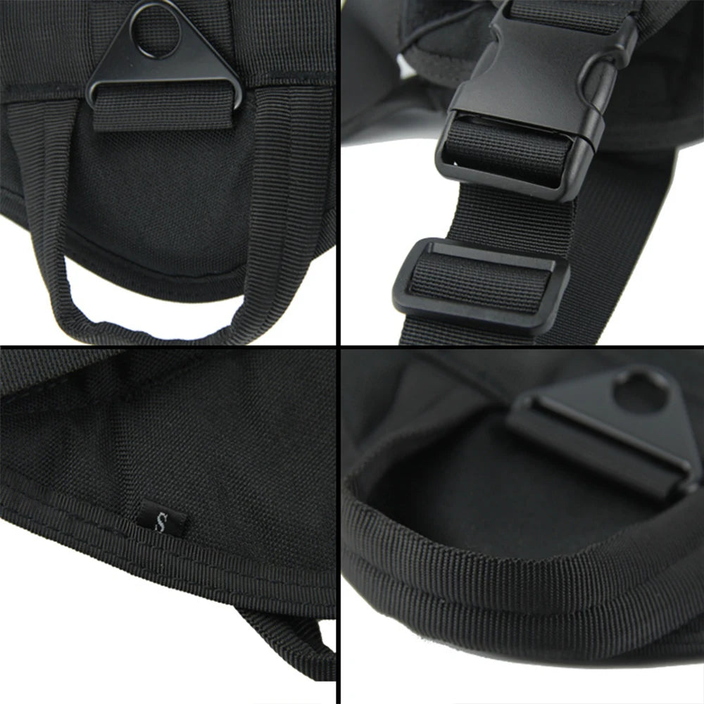 Dog Vest Tactical Dog Training Vest Chest Harness Traction Outdoor Training Adjustable Dog Pets Accessories