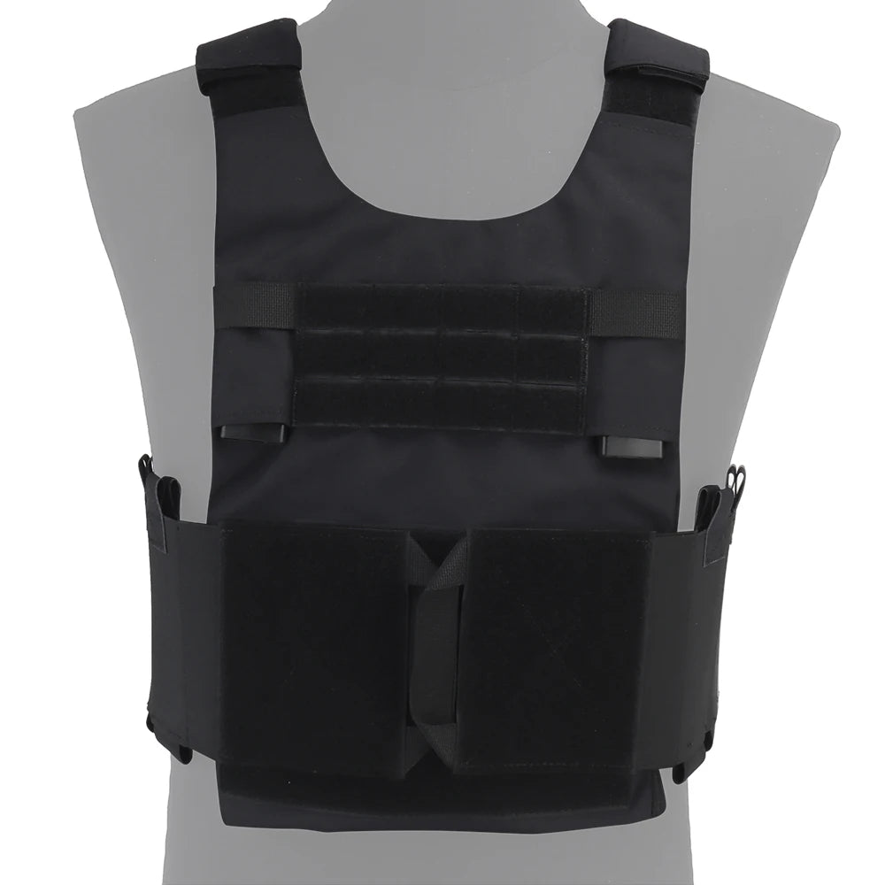 LV119 Tactical Vest Spiritus System Plate Carrier Vest Zip-on Expansion Assault Back Panel Storage Bag Airsoft Hunting Vest Gear