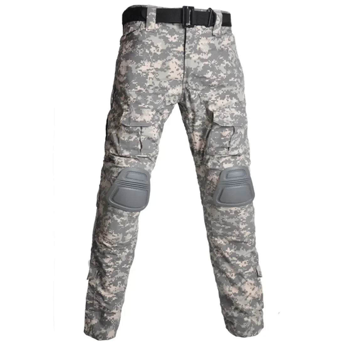 Outdoor Men Combat Pants +Knee Pads Tactical Pant Hiking Camo Pants Working Hunting Clothes Wear Resistant Multi-pocket