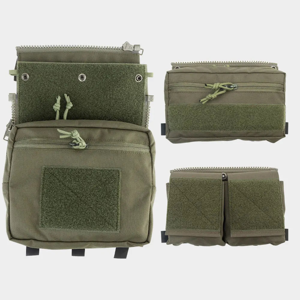 LV119 Tactical Vest Spiritus System Plate Carrier Vest Zip-on Expansion Assault Back Panel Storage Bag Airsoft Hunting Vest Gear