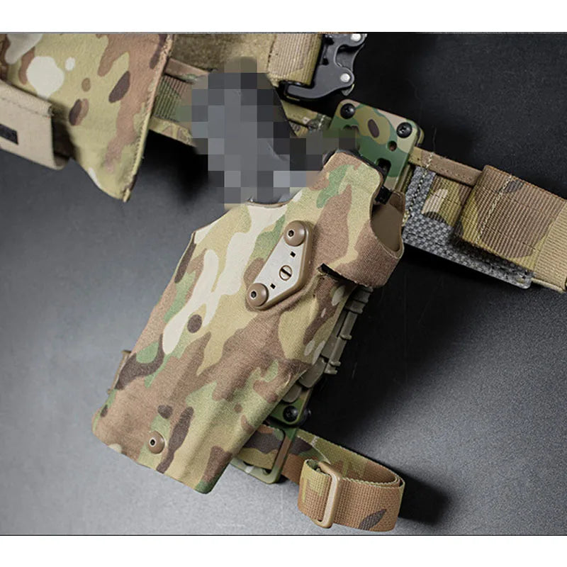 Drop Leg Holster Adapter Duty Belt Accessories Adjustable Modular Holster Adapter Thigh Strap Compatible Safariland QLS Kit