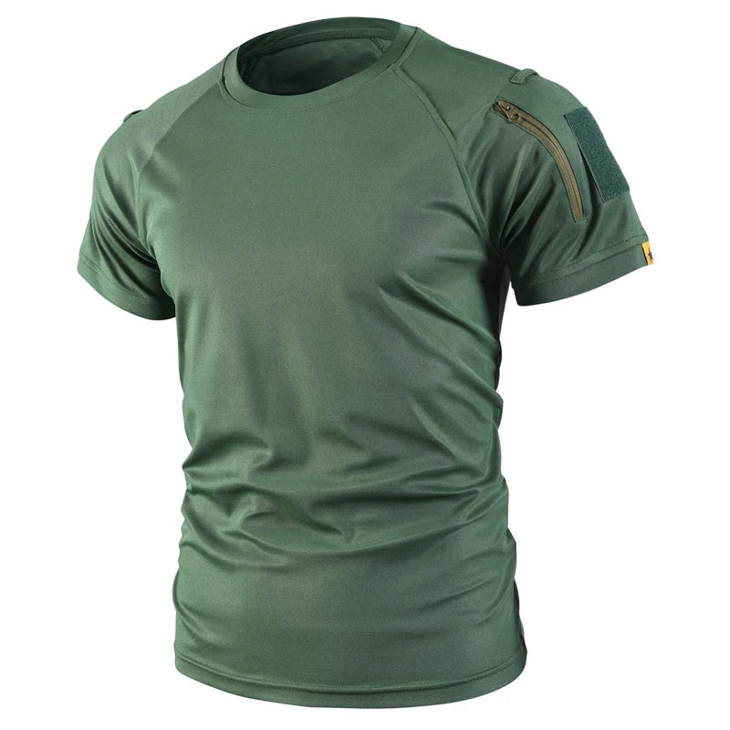 Men's Summer Quick Dry Pullerover O-Neck Lapel Tees Breathable Camping Trekking Hiking Climbing Quick Dry Sports M-4XL T-Shirt
