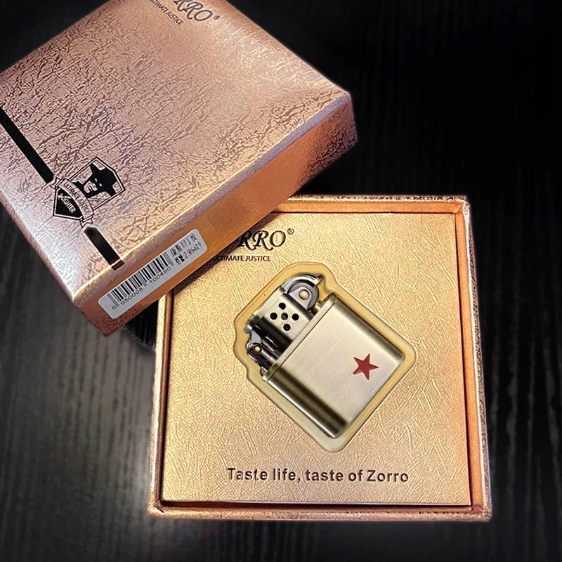 ZORRO Vintage Metal Constantine Kerosene Lighter Flint Copper Oil Gasoline Cigarette Lighter Antique Series Lighter