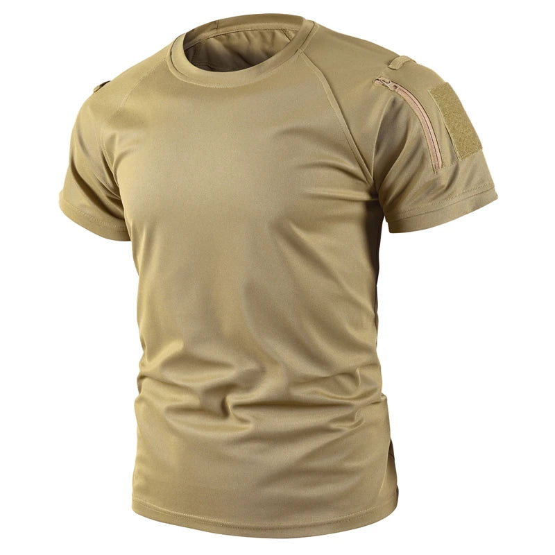 Men's Summer Quick Dry Pullerover O-Neck Lapel Tees Breathable Camping Trekking Hiking Climbing Quick Dry Sports M-4XL T-Shirt