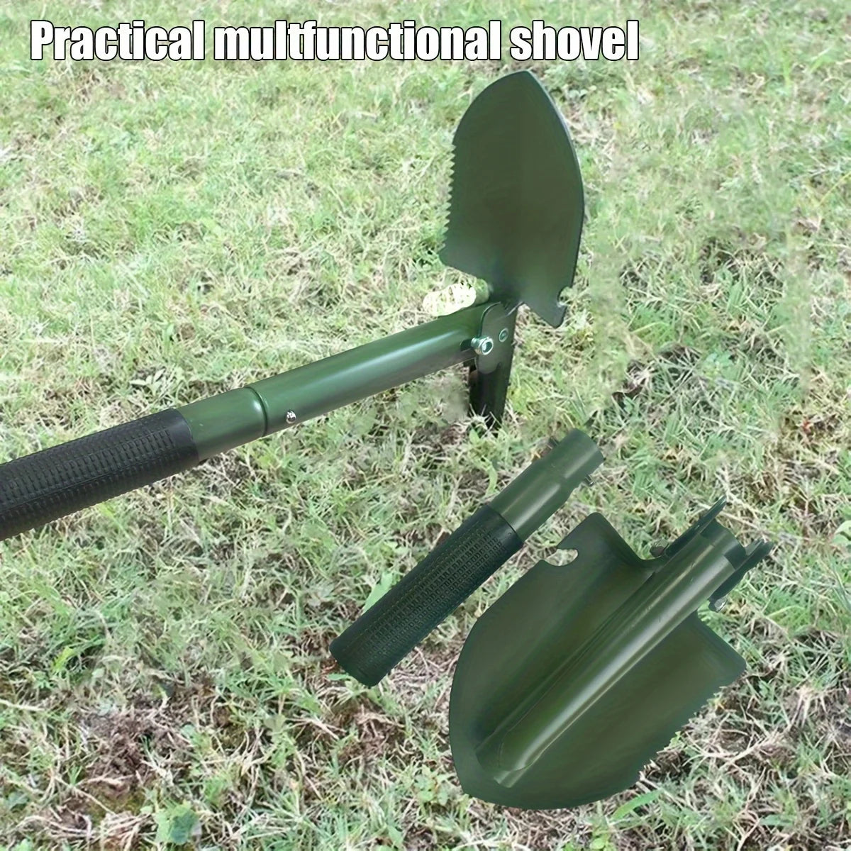 1PC Engineer Shovel Military Shovel Outdoor Multifunctional Folding Military Shovel Vehicle Camping Fishing Shovel Pickaxe