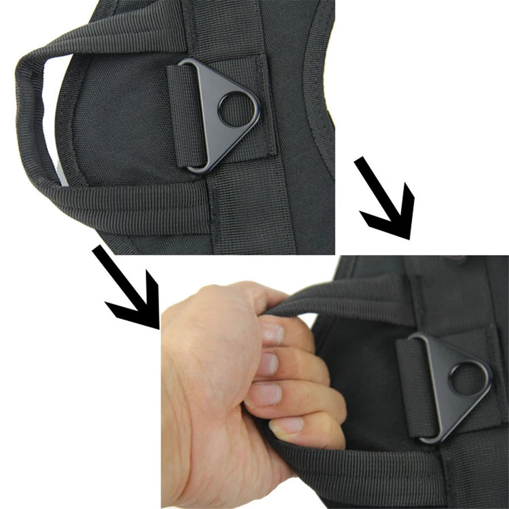 Dog Vest Tactical Dog Training Vest Chest Harness Traction Outdoor Training Adjustable Dog Pets Accessories