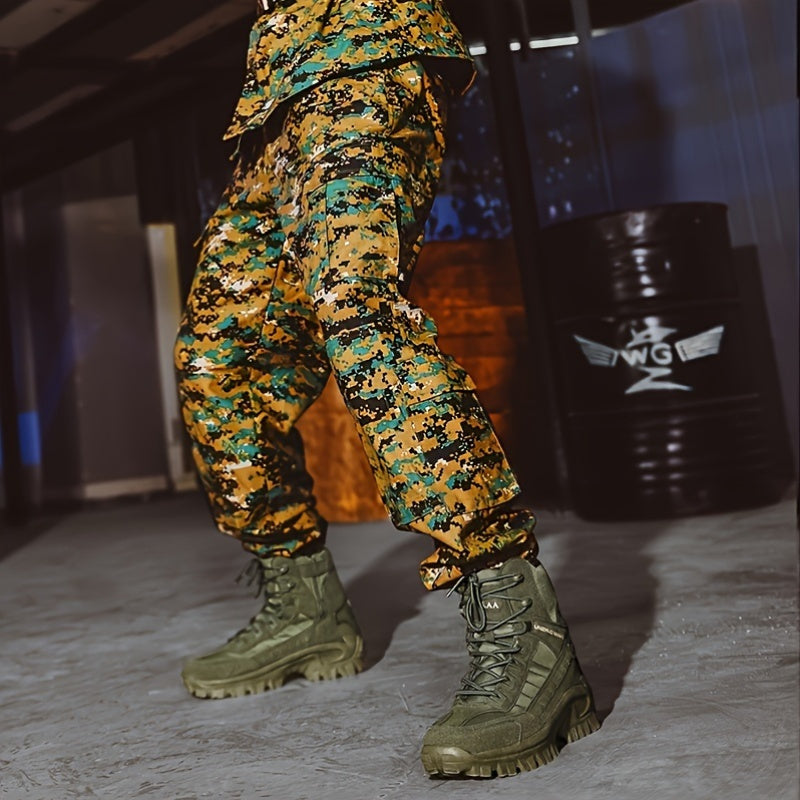 Men's Tactical Boots Wear-resistant Non-slip Comfortable Outdoor Shoes For Hiking Climbing Hunting Trekking, Men's Footwear