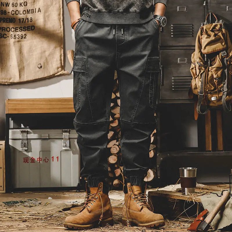 ARENS Techwear Cargo Pants Men Black Cargo Trousers Male Vintage Japanese Streetwear Hip Hop Pockets Casual Safari Style Loose - Tactinest.com