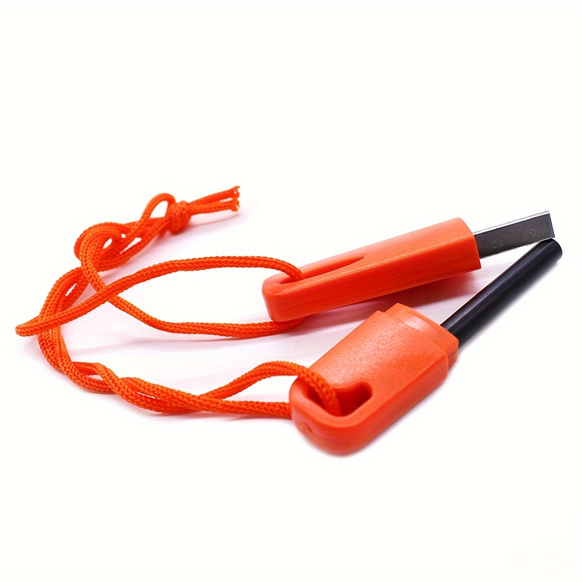 1-piece Emergency Fire Starter Stick with Serrated Scraper and Magnesium Flint: Durable, Uncharged Outdoor Survival Tool for Camping and Hiking