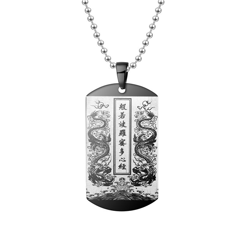 Lianhua Polomixinjing Military Brand Stainless Steel Tag Necklace