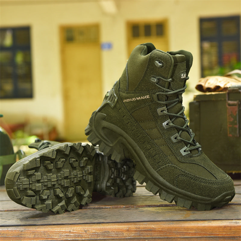 Men's Tactical Footwear for Hiking - Anti-Slip, Breathable, Sturdy Sole for Outdoor Adventures