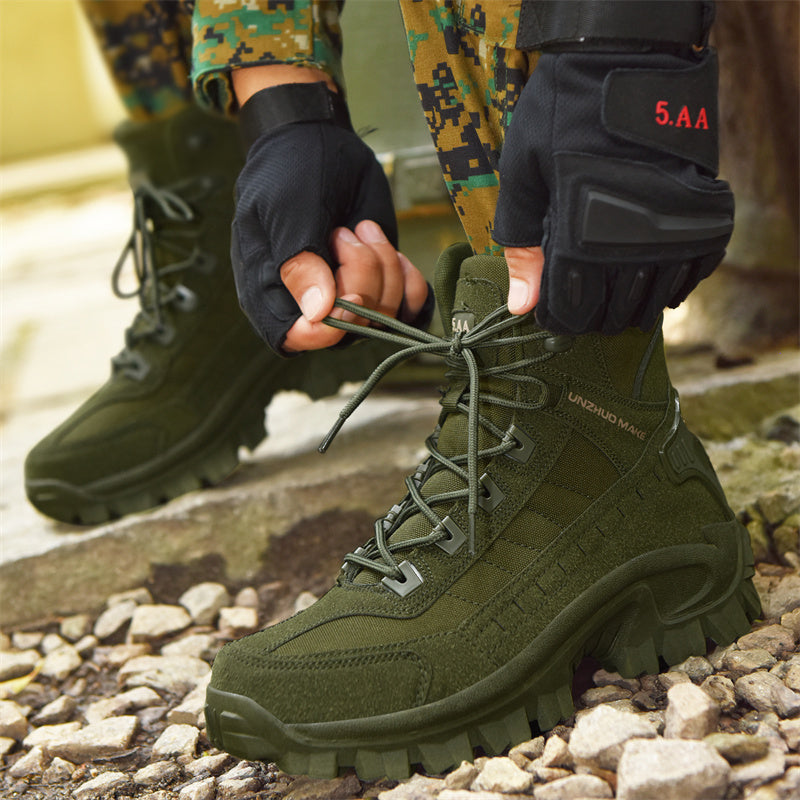Men's Tactical Footwear for Hiking - Anti-Slip, Breathable, Sturdy Sole for Outdoor Adventures