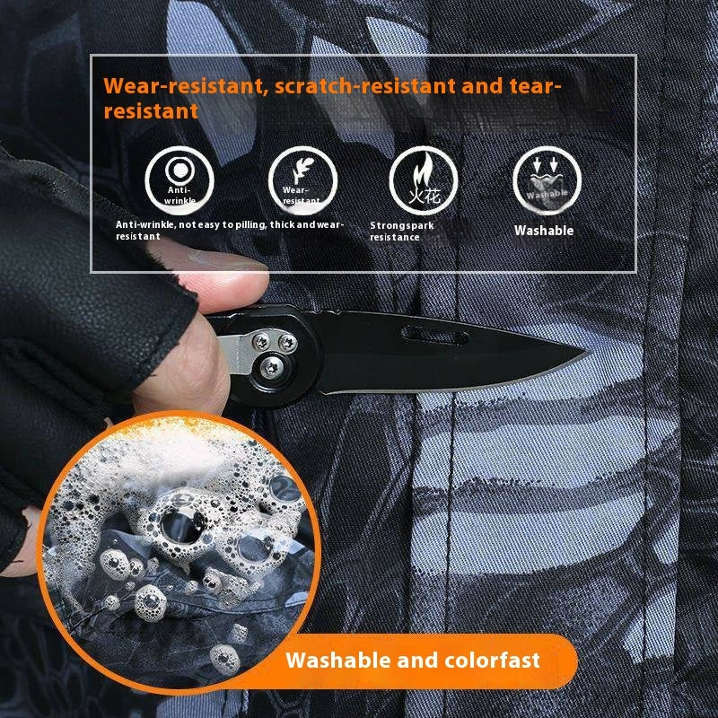 Tactical Camouflage Suit Black Python Pattern Suit Men's Overalls