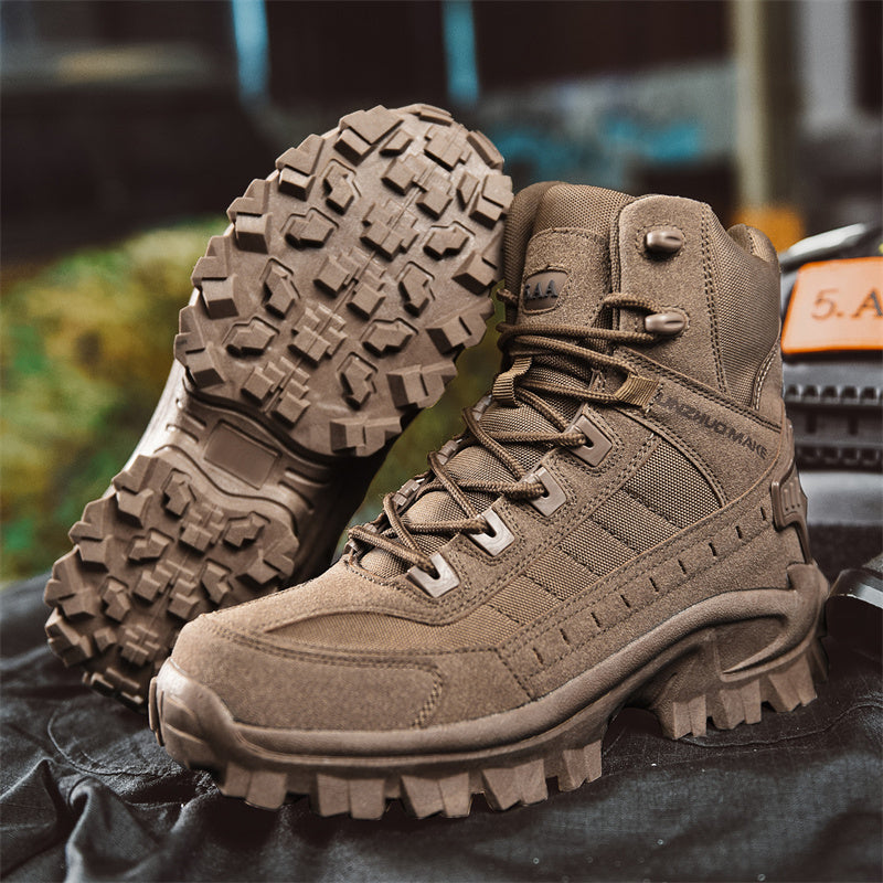 Men's Tactical Footwear for Hiking - Anti-Slip, Breathable, Sturdy Sole for Outdoor Adventures