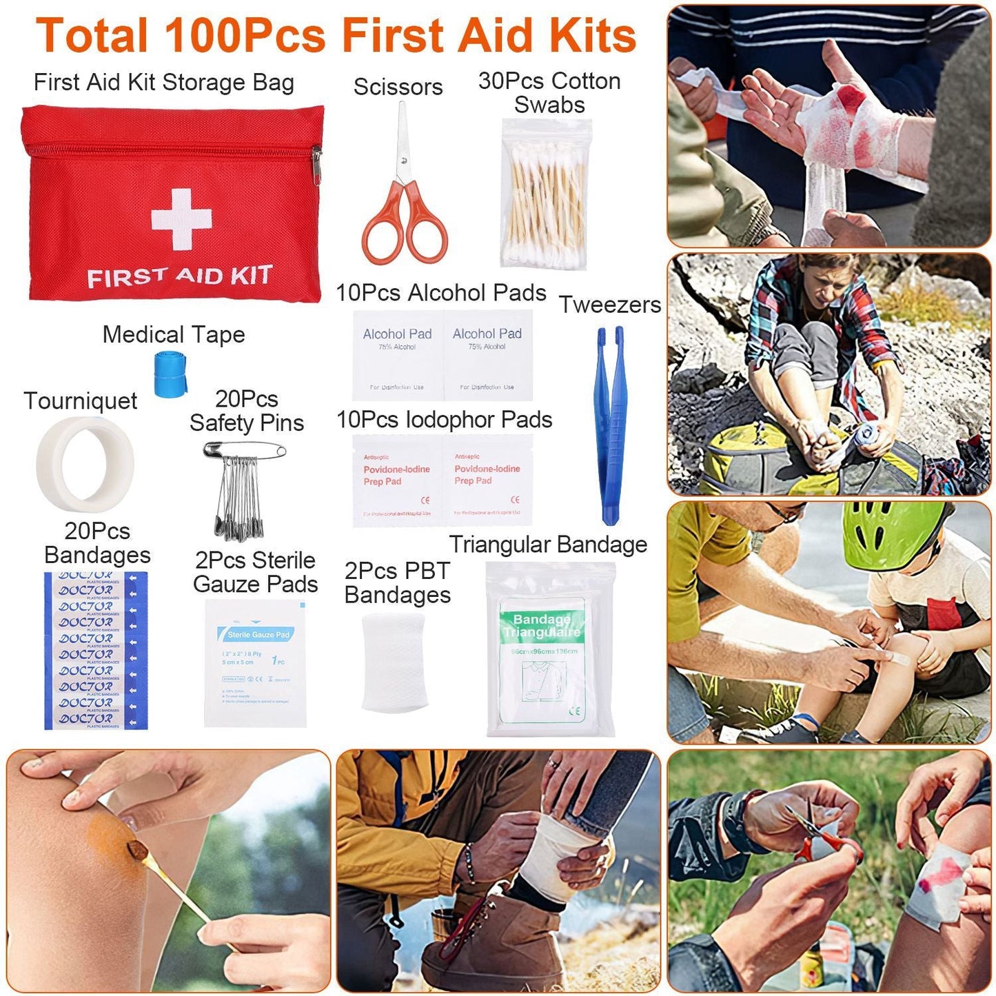125Pcs Survival Kits Professional Emergency Survival Gear Tactical First Aid Kit Supplies For Outdoor Adventure Camping Hiking Hunting - Tactinest.com