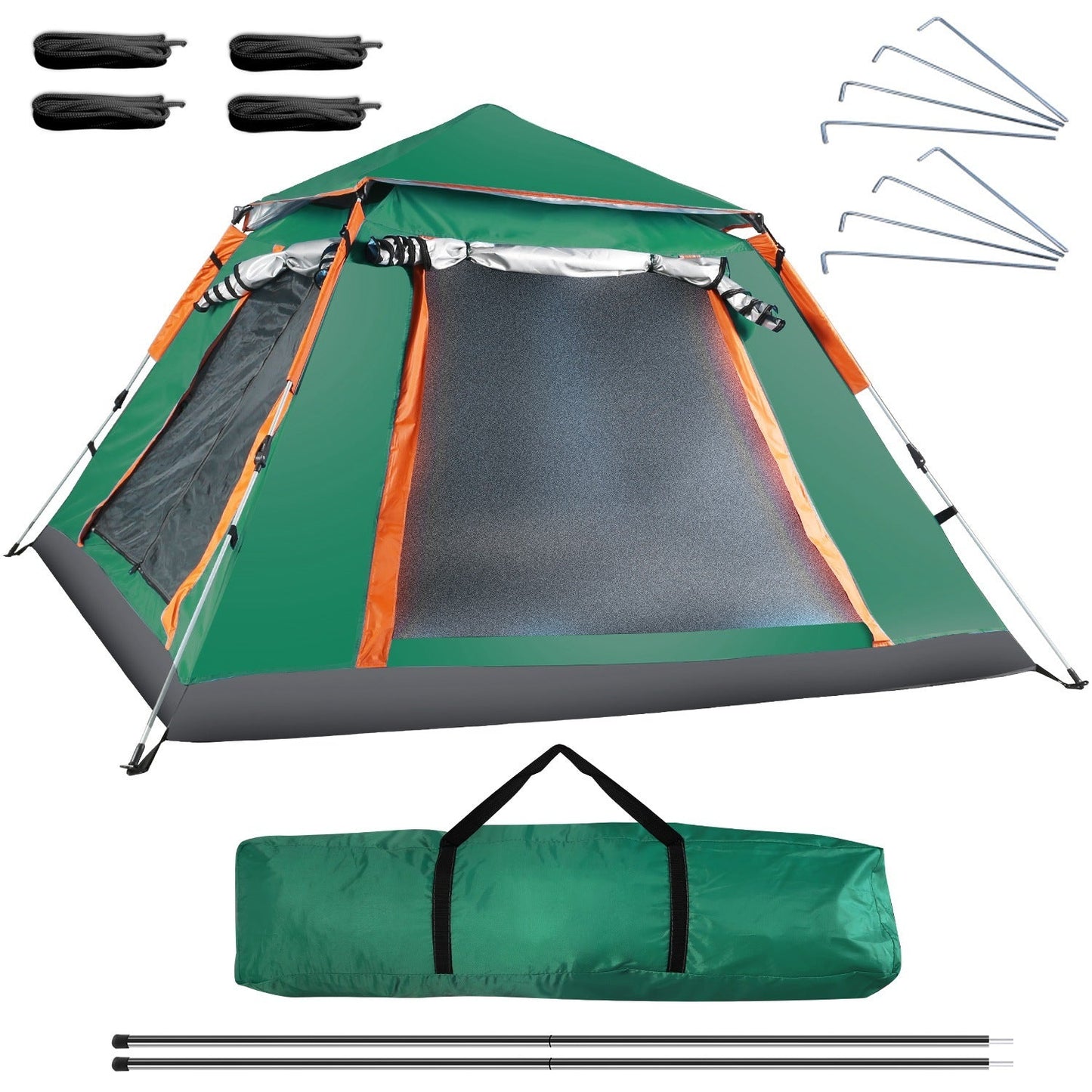 1Pc 4 - 5 Person Camping Tent With 2 Mosquito Nets Windows Carry Bag Waterproof 7.05x7.05x4.46ft For Hiking Climbing Adventure Fishing Fedex Shipping - Tactinest.com