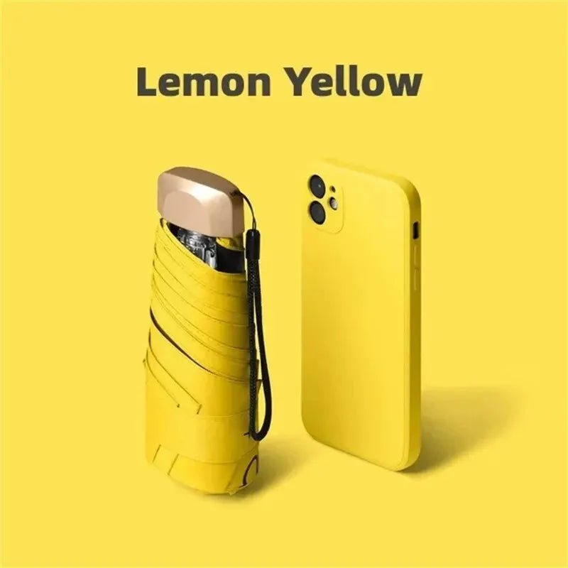 1Pc 55% Off Mini Sun Umbrella Pocket Rain Umbrella Vinyl Folding UV Ultraviolet Protection Sun Shade Pocket Parasol Capsule - Tactinest.com