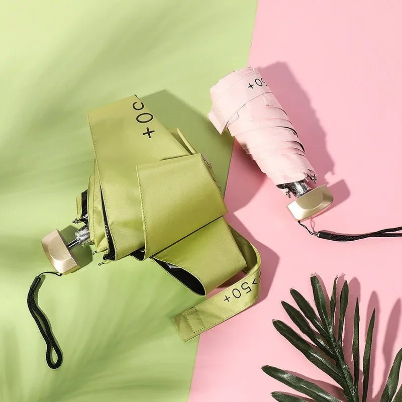 1Pc 55% Off Mini Sun Umbrella Pocket Rain Umbrella Vinyl Folding UV Ultraviolet Protection Sun Shade Pocket Parasol Capsule - Tactinest.com