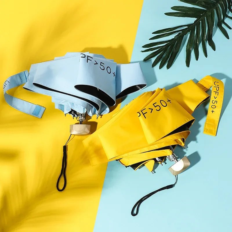 1Pc 55% Off Mini Sun Umbrella Pocket Rain Umbrella Vinyl Folding UV Ultraviolet Protection Sun Shade Pocket Parasol Capsule - Tactinest.com